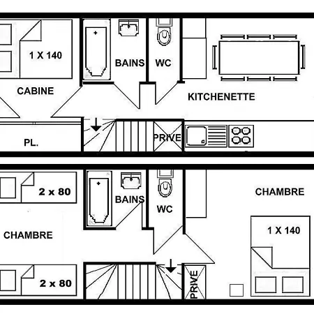 Duplex 3 Pièces, 8 Pers, Proche Centre&commerces - Fr-1-594-182 Appartement *